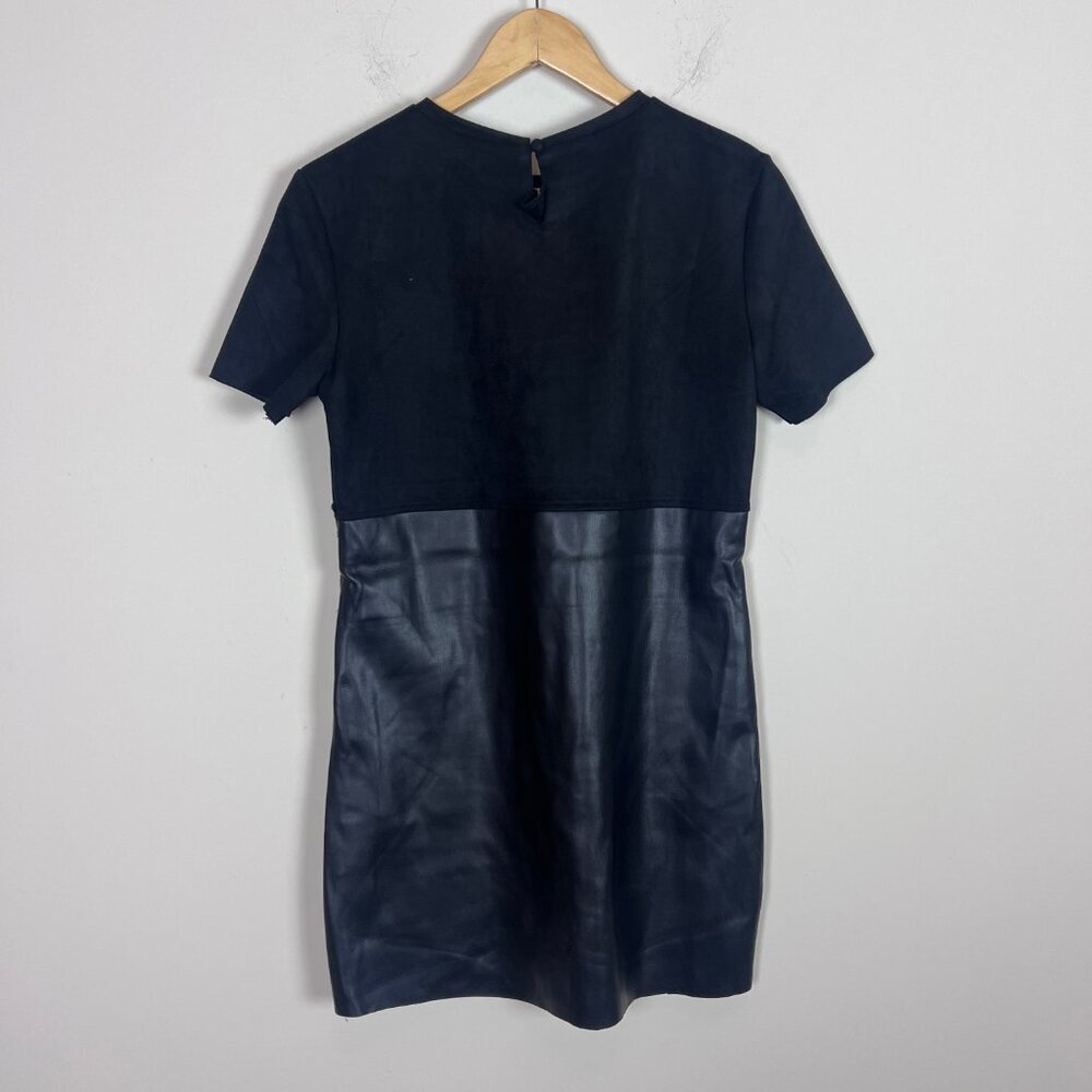 2/$30 Miou Muse Faux Suede Leather Mini Shift Dress S NWT - Picture 6 of 6